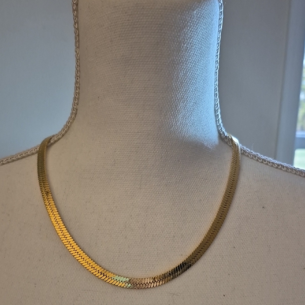 Monet Gold-Tone Herringbone chain